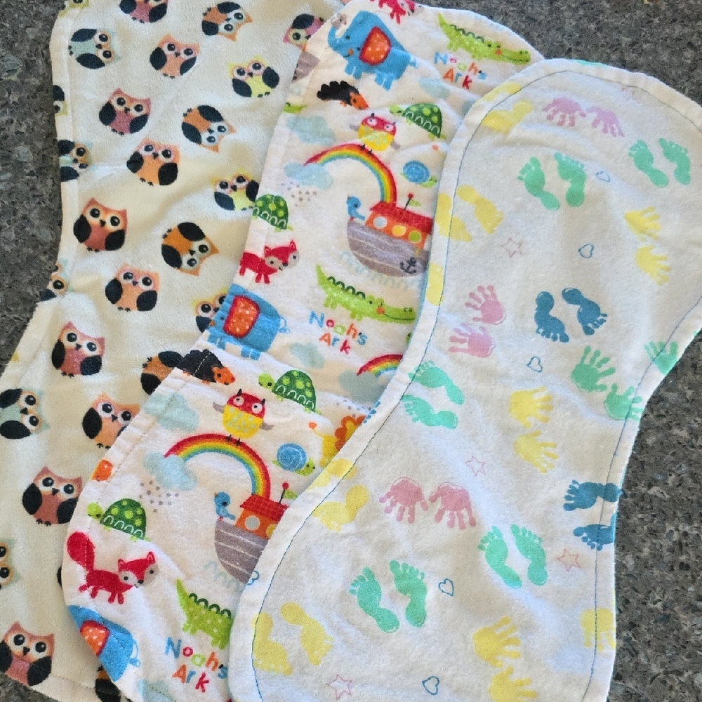 Colorful Kids Burp Cloth Set